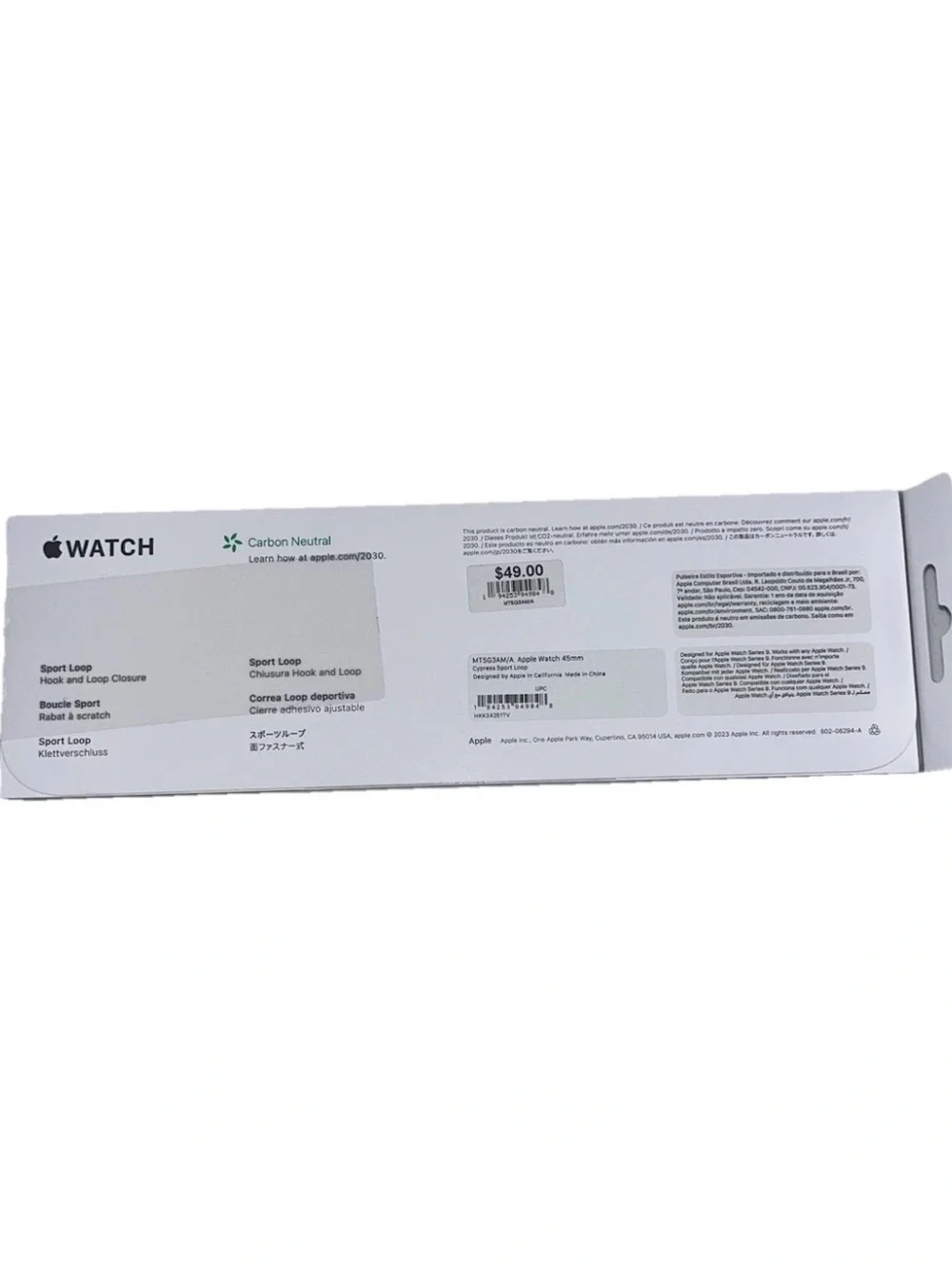APPLE WATCH CYPRESS SPORT LOOP GENUINE BRAND NEW SIZE FITS MOST 45 MM